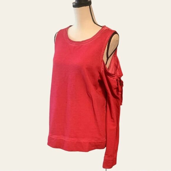 Sanctuary Parkside Cold Shoulder Camelia Sweatshirt Medium - Picture 3 of 12